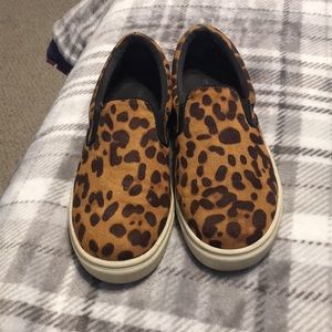 Leopard slip ons